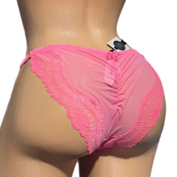 Victoria’s Secret Designer Collection lace Ruched mesh Cheekini Bikini Panty M - Picture 2 of 5